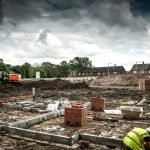 Workers on construction site